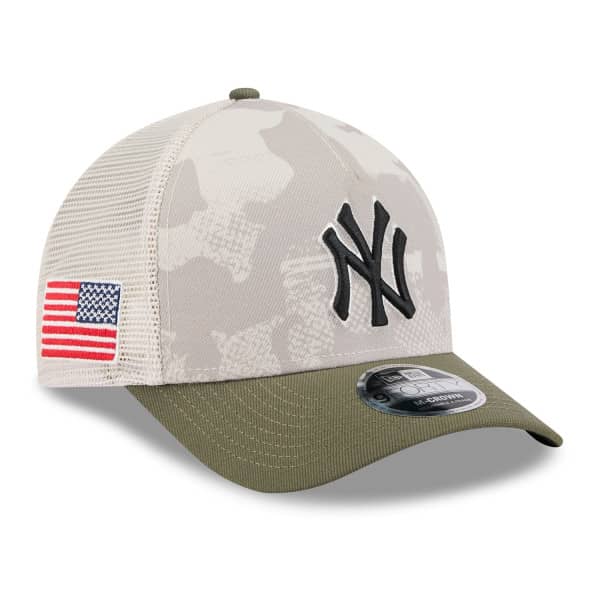 New York Yankees 2025 MLB Armed Forces 9FORTY M-Crown A-Frame Snapback Cap