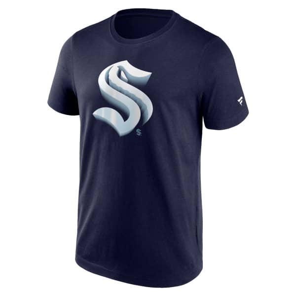 Seattle Kraken Chrome Logo NHL T-Shirt Navy