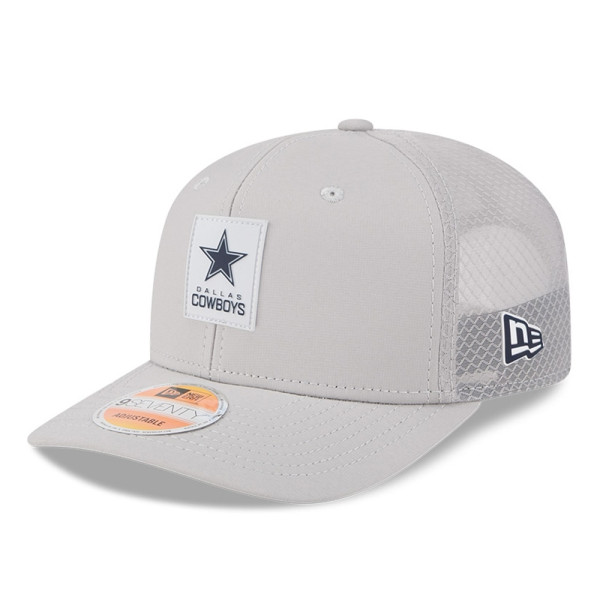 Dallas Cowboys 2025 NFL On-Field Sideline 9SEVENTY Trucker Snapback Cap CW Gray