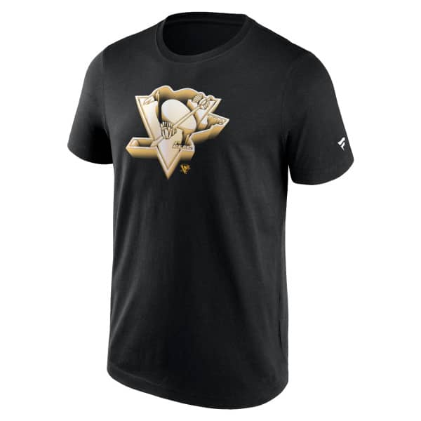 Pittsburgh Penguins Chrome Logo NHL T-Shirt Black