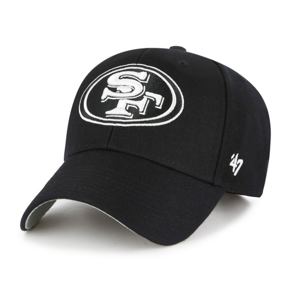 San Francisco 49ers Black & White '47 MVP Adjustable NFL Cap Black