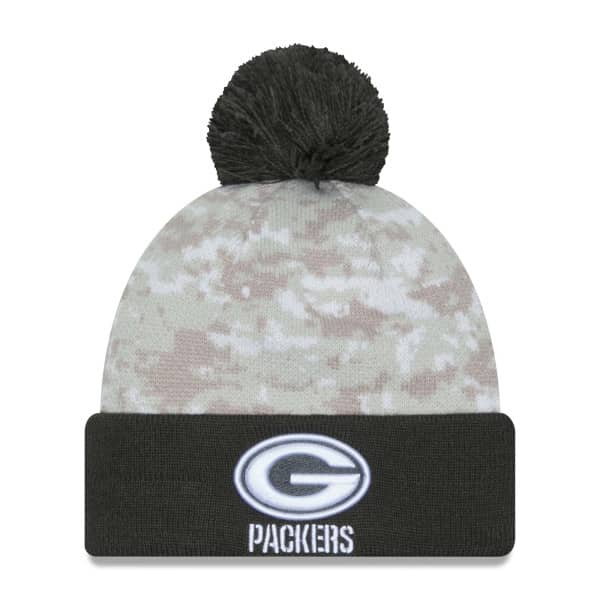 Green Bay Packers 2024 NFL Salute to Service New Era Sport Pom Knit