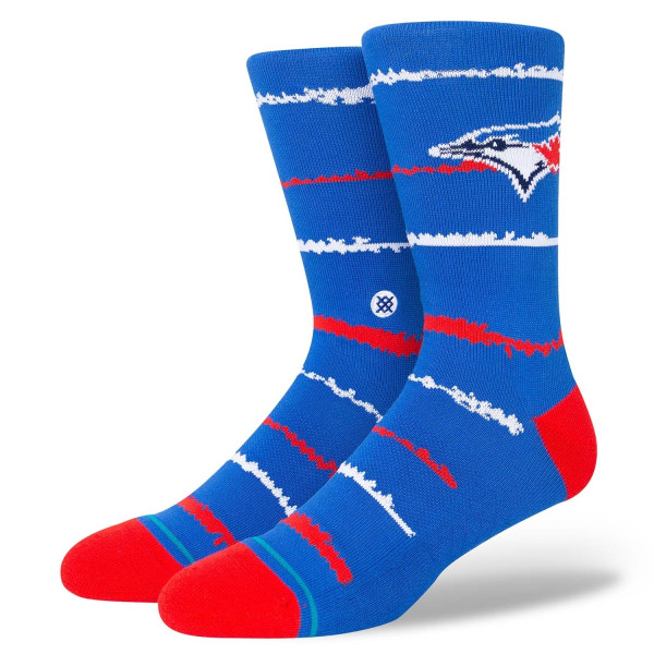 Toronto Blue Jays Chalk Stance MLB Crew Socks Blue