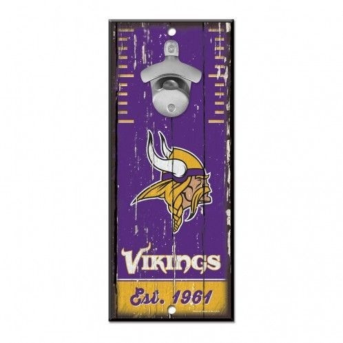 Minnesota Vikings NFL Bottle Opener Sign