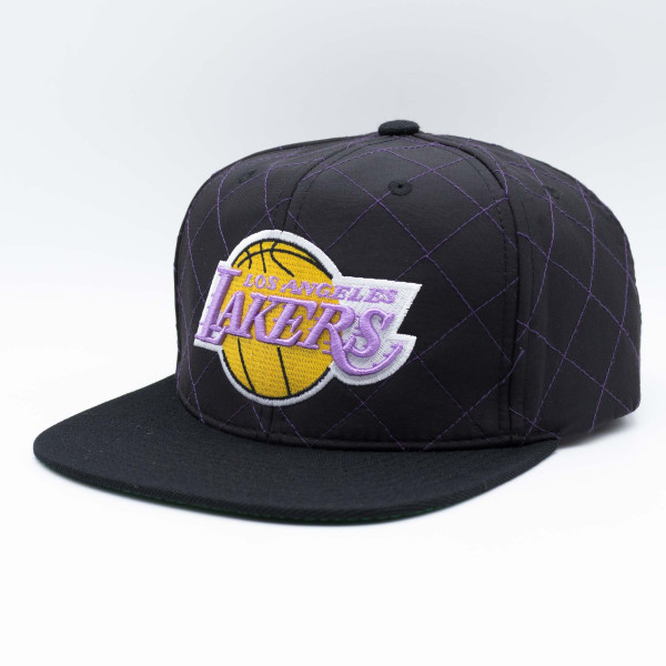 Los Angeles Lakers Diamond Quilted Taslan Mitchell & Ness Snapback NBA Cap