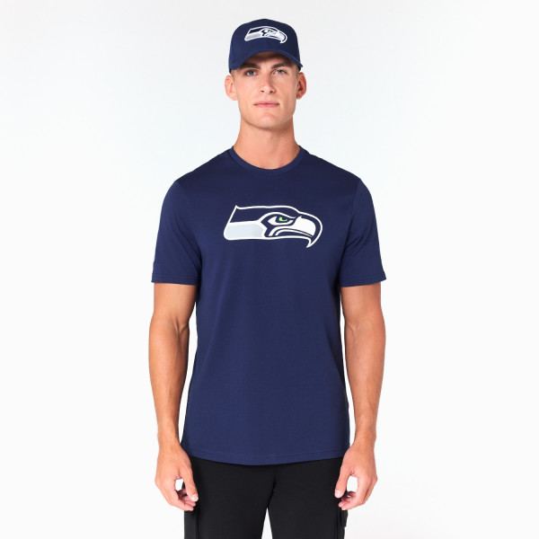 Seattle Seahawks Team Logo New Era NFL T-Shirt Navy