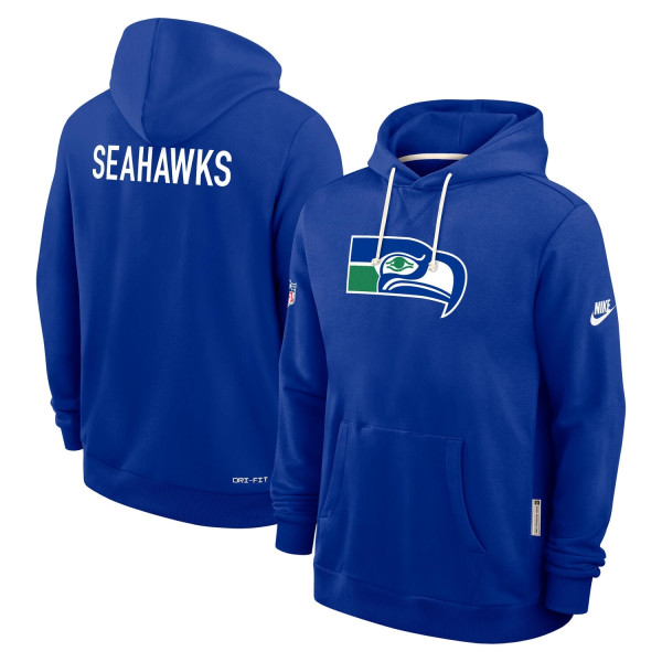 Seattle Seahawks 2025 NFL Sideline Nike Vintage Alternate Hoodie Blue