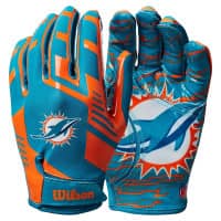 Miami Dolphins Wilson Stretch-Fit NFL Receivers Gloves