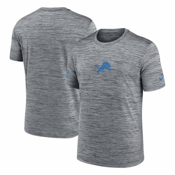 Detroit Lions 2025 NFL Sideline Nike Velocity Performance T-Shirt Gray