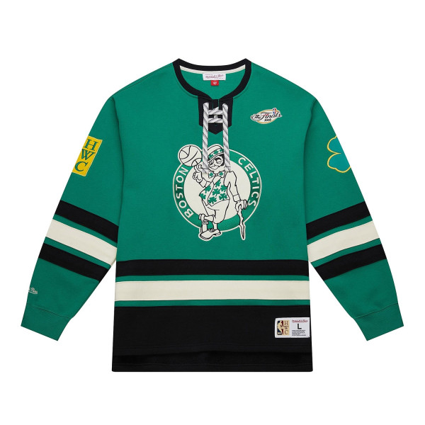 Boston Celtics Mitchell & Ness Heritage NBA Lace-Up Jersey Crew