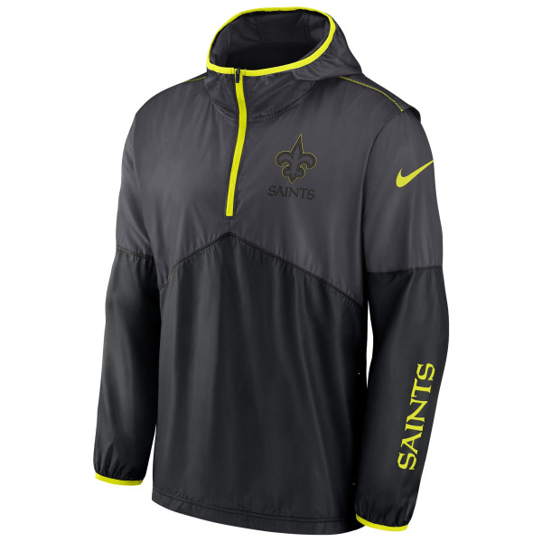 New Orleans Saints Nike VOLT Half-Zip NFL Jacket Black