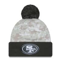 San Francisco 49ers 2024 NFL Salute to Service New Era Sport Pom Knit