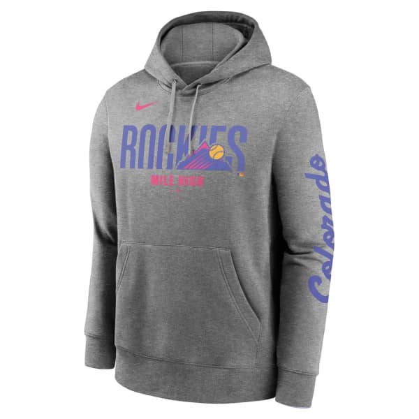 Colorado Rockies City Connect Nike French Terry Club Hoodie Gray