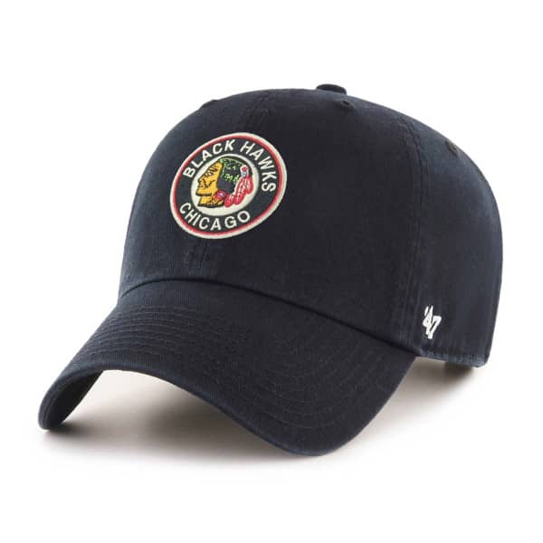 Chicago Blackhawks Vintage '47 Clean Up Adjustable NHL Cap Black