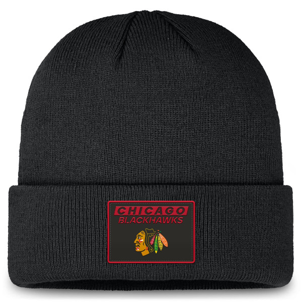 Chicago Blackhawks 2024/25 NHL Authentic Pro Beanie Knit Hat Black