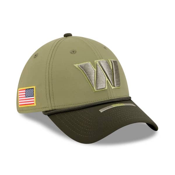 Washington Commanders 2025 NFL Salute to Service New Era 39THIRTY Flex Cap Olive