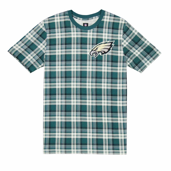 Philadelphia Eagles Plaid 2024 New Era 3rd Down NFL T-Shirt Grün