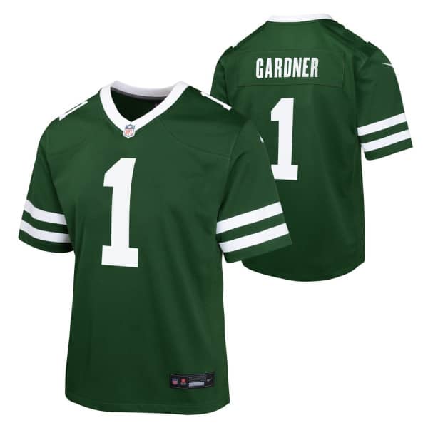 Sauce Gardner #1 New York Jets Game NFL Jersey Green (YOUTH)