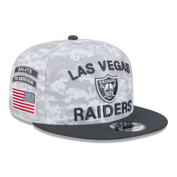 Las Vegas Raiders 2024 NFL Salute to Service New Era 9FIFTY Snapback Cap
