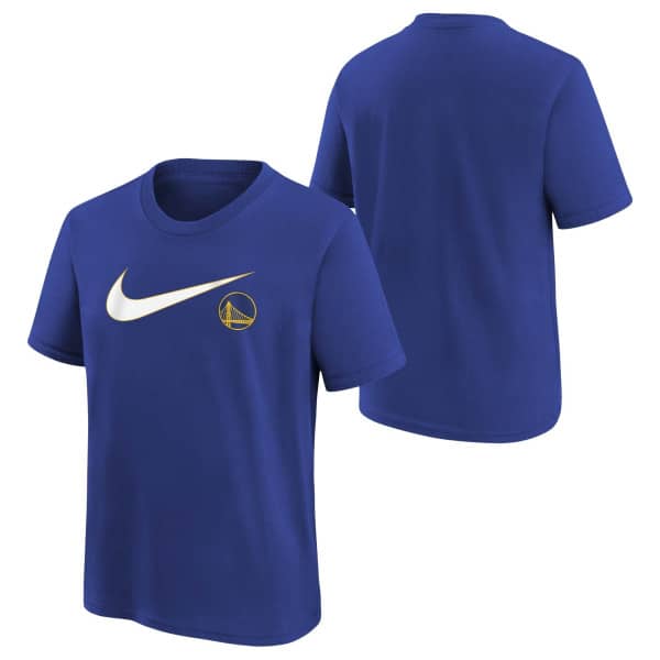 Golden State Warriors Nike Swoosh Logo NBA T-Shirt Blue (YOUTH)
