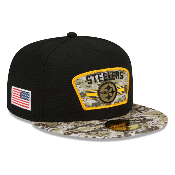 Pittsburgh Steelers 2021 NFL On-Field Salute to Service New Era 59FIFTY Fitted Cap