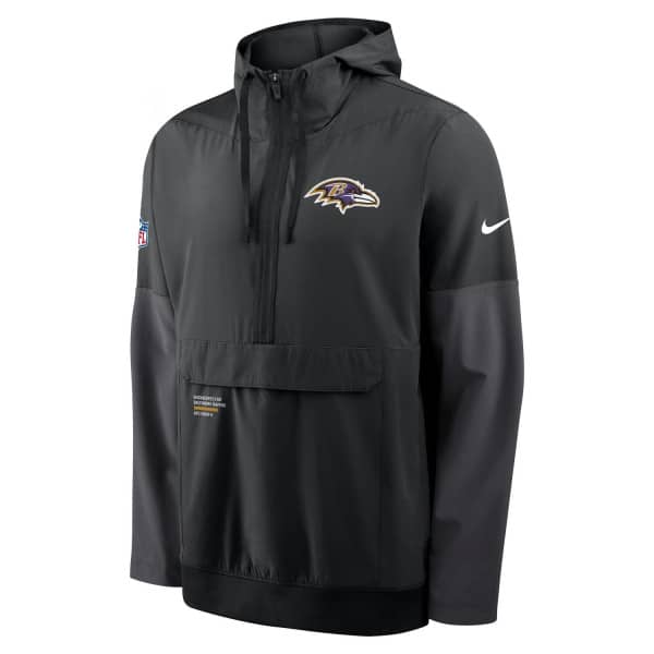 Baltimore Ravens Nike Sideline Half-Zip Anorak NFL Jacke Black