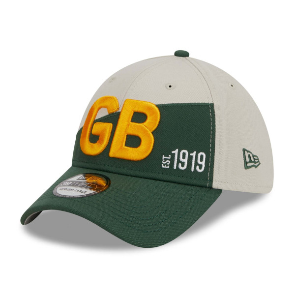 Green Bay Packers Historic 2023 NFL Sideline New Era 39THIRTY Flex Cap