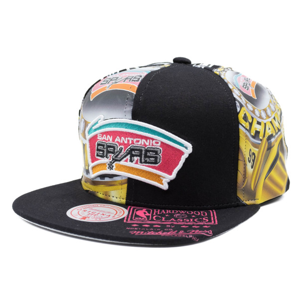 San Antonio Spurs Shirt Remix Mitchell & Ness Snapback NBA Cap Black