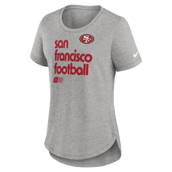 San Francisco 49ers Nike Triblend Football NFL T-Shirt Grau (Women's)