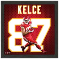 Travis Kelce #87 Kansas City Chiefs Jersey Gerahmtes NFL Bild