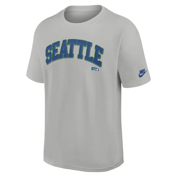 Seattle Seahawks Wordmark Nike Max 90 NFL T-Shirt Gray