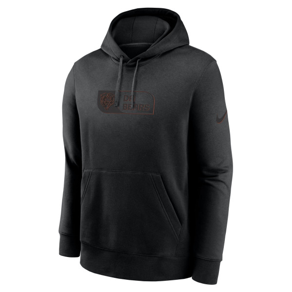 Chicago Bears Black Edge Nike Club Hoodie