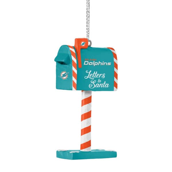 Miami Dolphins NFL Mailbox Christmas Ornament