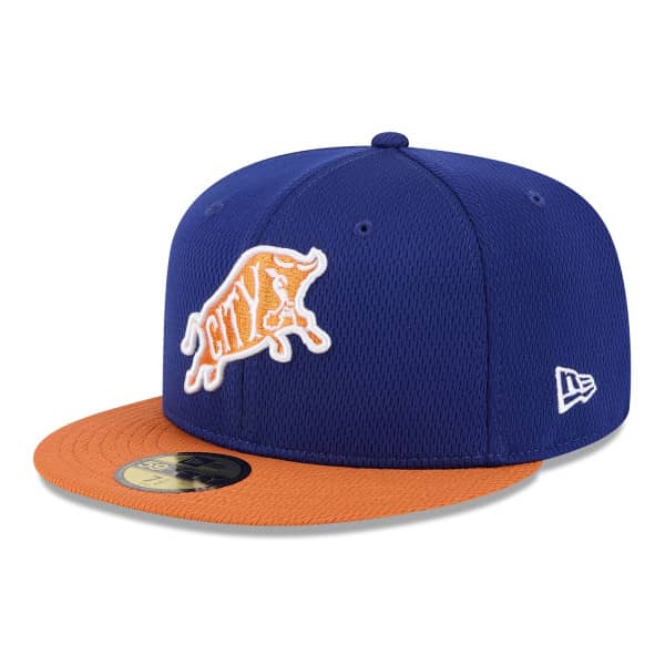 Durham Bulls MiLB Batting Practice Authentic 59FIFTY Fitted Cap Blue