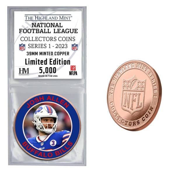 NFL Collectors Coins Series 1 Josh Allen Buffalo Bills Gedenkmünze