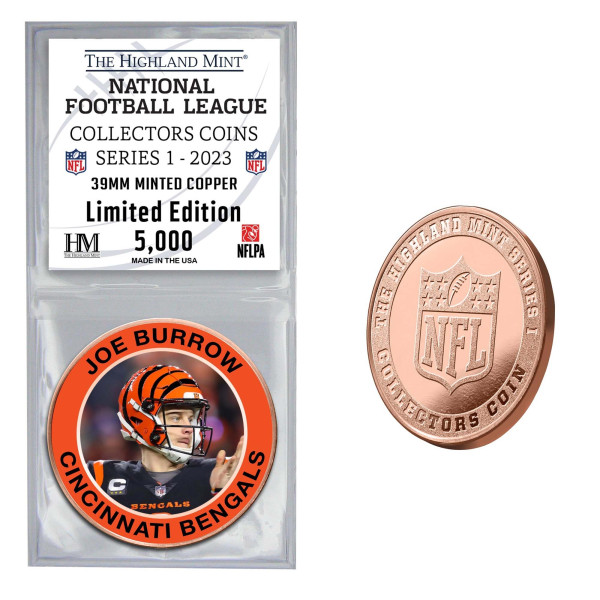 NFL Collectors Coins Series 1 Joe Burrow Cincinnati Bengals Gedenkmünze