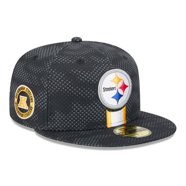 Pittsburgh Steelers 2024 NFL Sideline New Era 59FIFTY Fitted Cap Schwarz