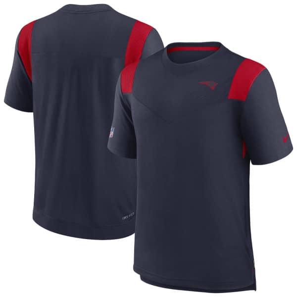 New England Patriots 2022 NFL Sideline Nike Performance Player Top Navy