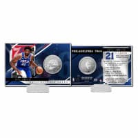 Joel Embiid Philadelphia 76ers NBA Silver Coin Card