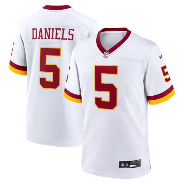 Jayden Daniels #5 Washington Commanders Nike Game NFL Trikot Alternate Weiß