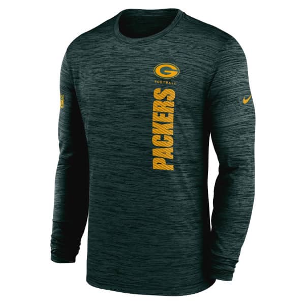 Green Bay Packers 2024 NFL Sideline Nike Velocity Performance Long Sleeve T-Shirt Green