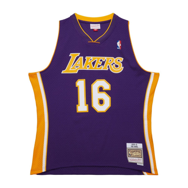 Pau Gasol #16 Los Angeles Lakers 2009-10 Mitchell & Ness Swingman NBA Jersey Purple