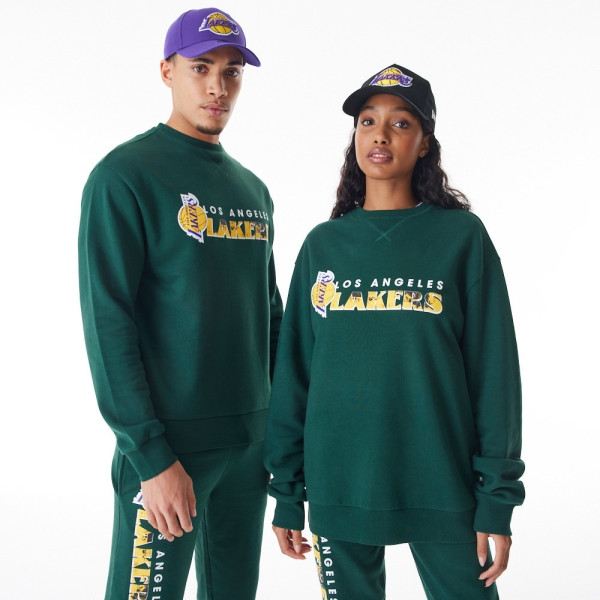 Los Angeles Lakers New Era NBA Crewneck Sweatshirt Green