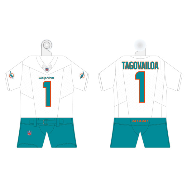 Tua Tagovailoa Miami Dolphins NFL Mini Car Jersey Kit