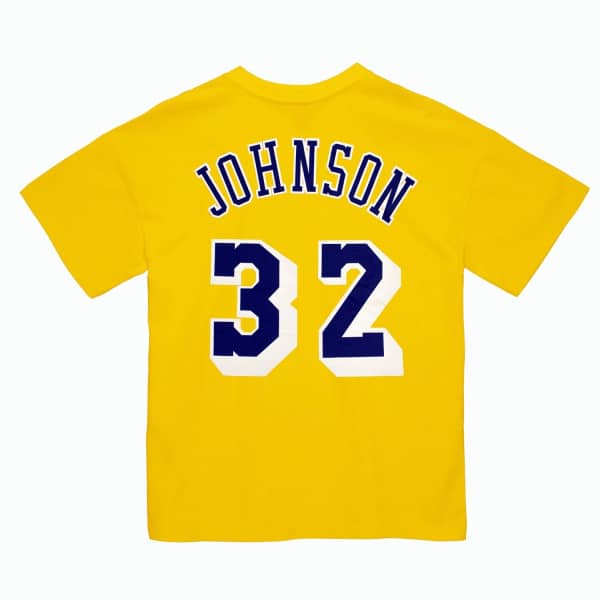 Magic Johnson #32 Los Angeles Lakers Name & Number NBA Tee