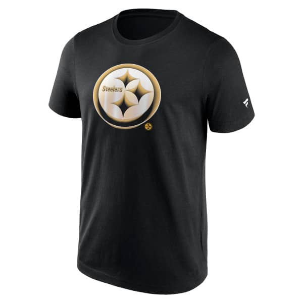 Pittsburgh Steelers Chrome Logo NFL T-Shirt Schwarz