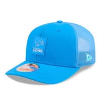 Detroit Lions 2025 NFL On-Field Sideline 9SEVENTY Trucker Snapback Cap Blue