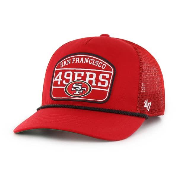 San Francisco 49ers Hone Rope '47 Hitch RF Snapback Trucker NFL Cap Red