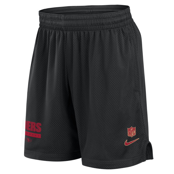 San Francisco 49ers 2024 NFL Sideline Mesh Nike Dri-FIT Shorts Schwarz