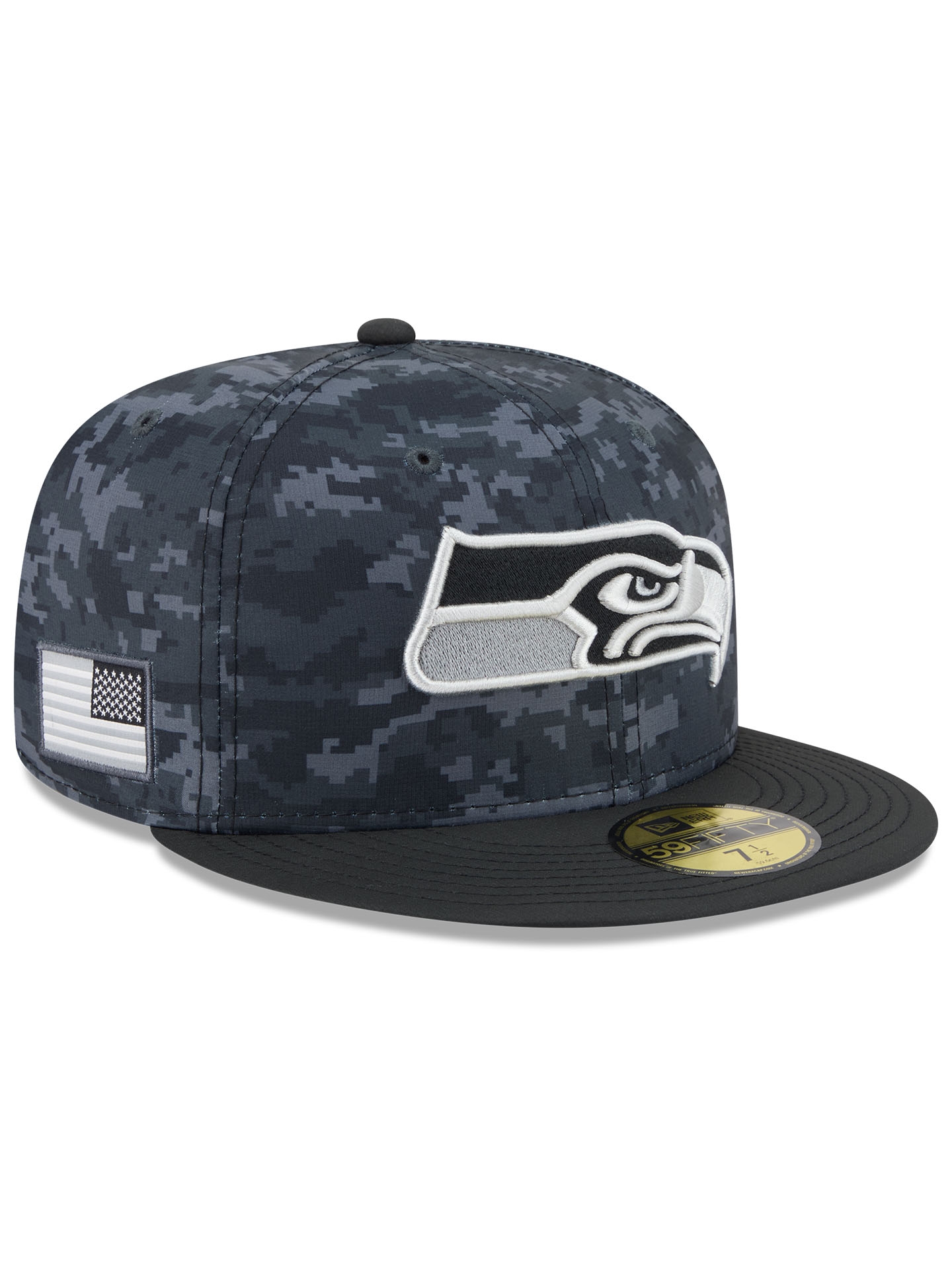 Seattle Seahawks 2026 NFL Salute to Service 59FIFTY Fitted Cap Schwarz